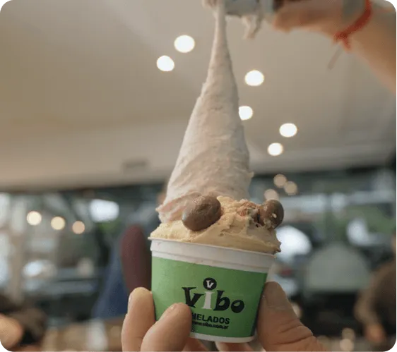 Local Vibo Helados - Vista general del local